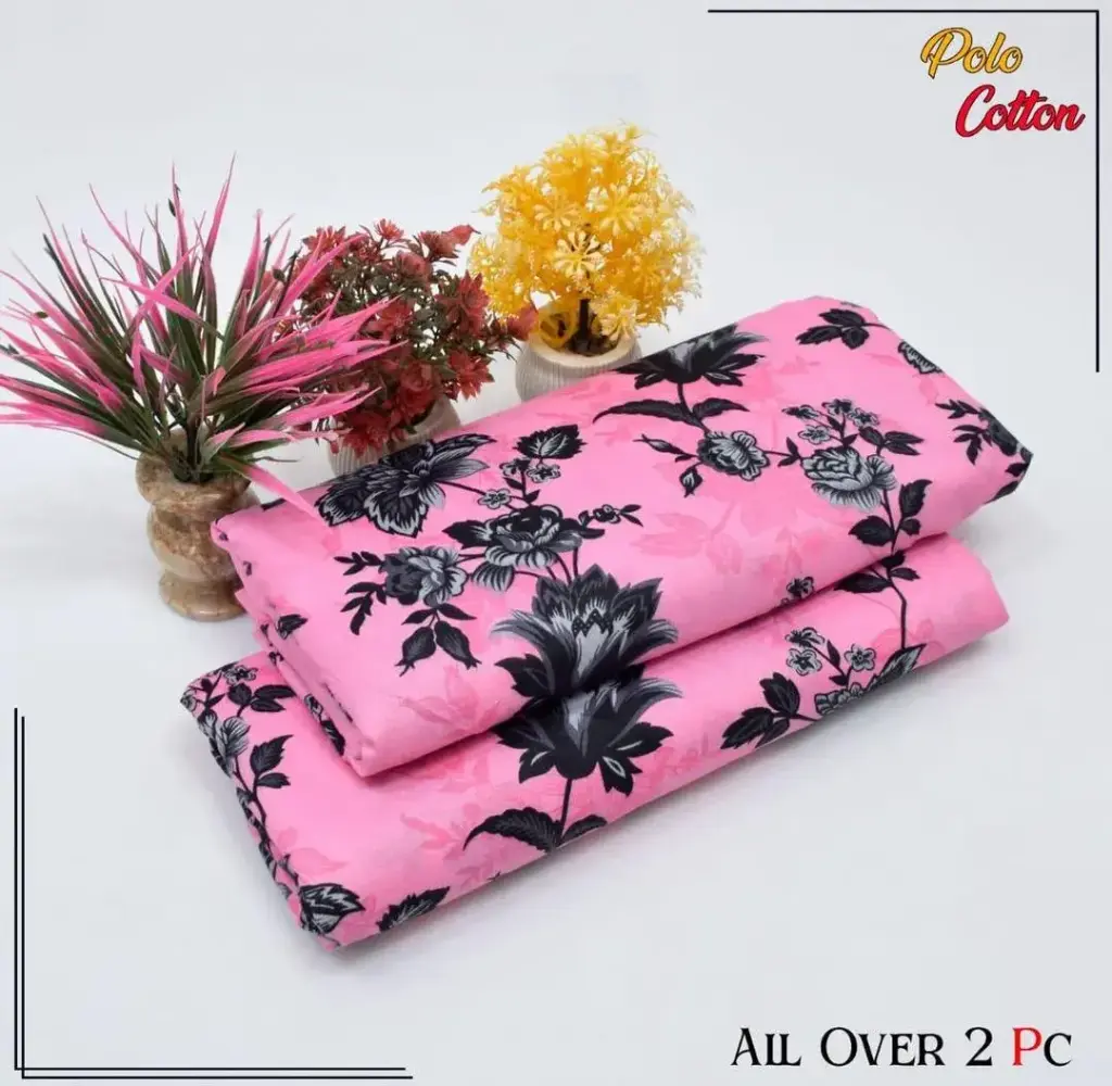 2 pcs women's unstitched printed suit