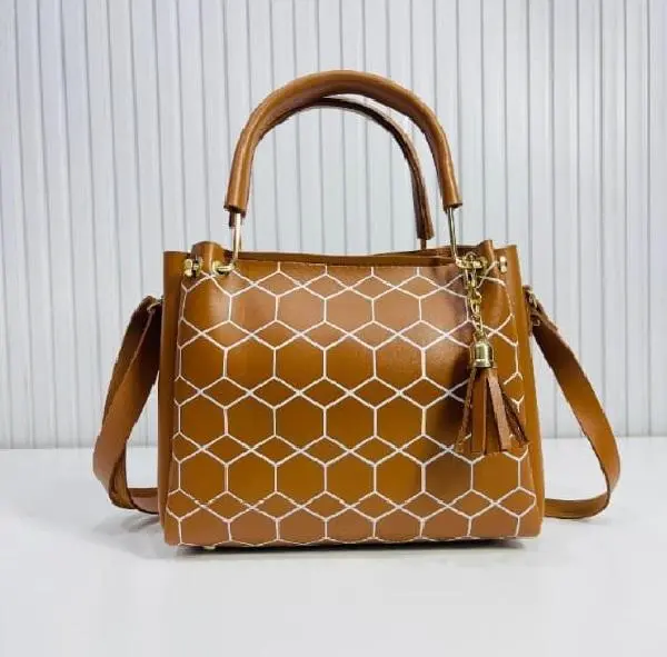 Woman's Pu leather printed shoulder bag